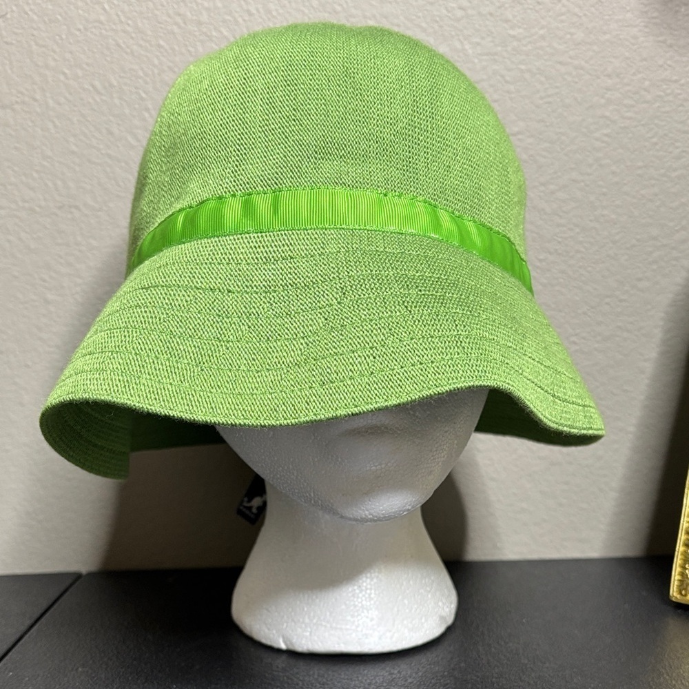 NWT Kangol Bamboo Cloche Green Bucket Hat Large